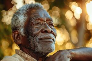 An older man with a beard and a smile photo