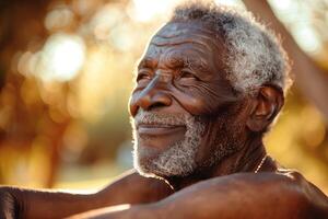 An older man with a beard and a smile photo