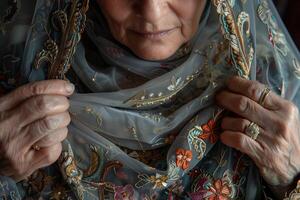 A woman wearing a veil photo