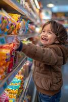 A child in a store photo