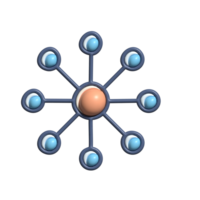 Network Hub Icon Centralized Connection Node Symbol png