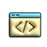Web Development Icon Coding Symbol in Browser Window png