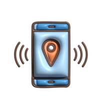 3D GPS Navigation Emoji Location Tracking and Mobile Map Icon png