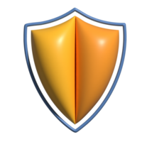 3D Shield Emoji Protection and Security Symbol png