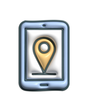 3D Mobile GPS Emoji Navigation and Location Tracking Icon png