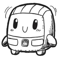 a cartoon character with a smile on its face vector