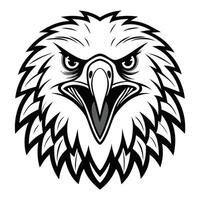 an eagle head with a black and white design vector