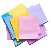 Colorful Sticky Notes for Reminders, Tasks, and Brainstorming Isolated on Transparent Background png
