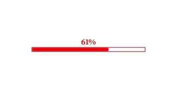 Loading bar Futuristic progress animation with text percentage Isolated on black background video