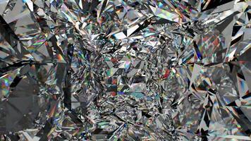 Abstract background of glowing diamond tunnel shape with moving forward view video