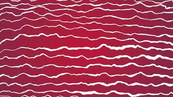 Bright abstract wavy pattern on bold red background illustration of randomly moving water video