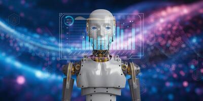 Advanced Robot System for Data Calculation and Analysis Charting photo