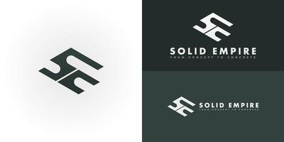 The dynamic logo design creatively integrates the initial SE into an interlocking geometric form, creating a unique symbol that evokes a sense of modular construction and architectural precision. vector
