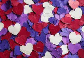 Colorful Heart Confetti Background photo