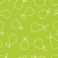 Outline Pear Seamless Pattern Background for Surface Print Fabric Fashion Wrapping vector