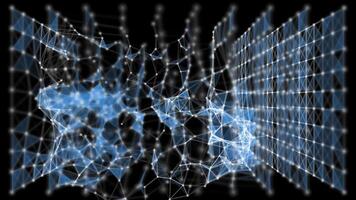 Futuristic Digital Network Geometry Loop video