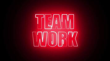 TEAM WORK NEON TITLE ANIMATION V1 video