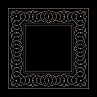 Vintage ornamental frame. Square monochrome classic frame. Lace frame Template for square surfaces, invitations, laser cutting, textile, engraving, porcelain, embroidery, sandblasting vector