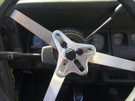 Steering Wheel Puller Tool on a 1990s SUV, Working on the Turn Signals photo