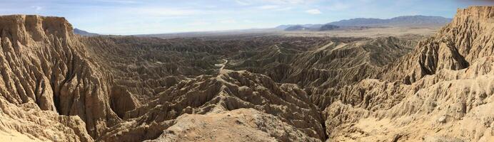 Panoramic View at Font's Point, Anza Borrego Desert State Park, California photo