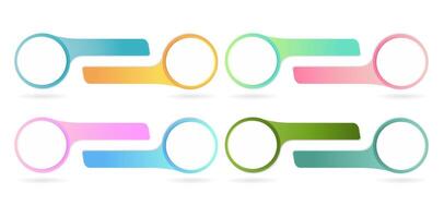 label photo Infographic elements for your business data with 3 options, parts, steps or processes colorful magnifying glasses on a white background for user interface web design, banner poster element vector