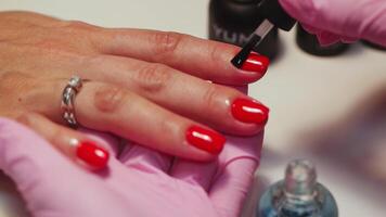 Experience Elegant and Exquisite Red Nail Art with a Fully Professional Setup and Design. Media video