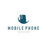 mobile phone logo design concept smart device product or business vector