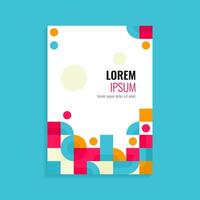 Abstract Geometric Rounded Square Mosaic for Book Cover or Poster vector