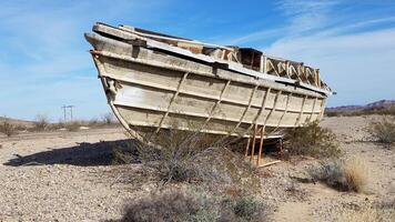 Abandoned Boat in the Desert, Bradshaw Trail, California, USA photo