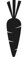 Carrot Silhouette - Minimalist Root Vegetable Illustration vector