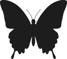 Graceful Swallowtail Butterfly Silhouette Illustration vector