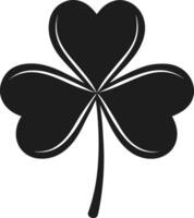 Elegant Shamrock Silhouette with Decorative Lines for Irish and St. Patrick's Day Designs vector