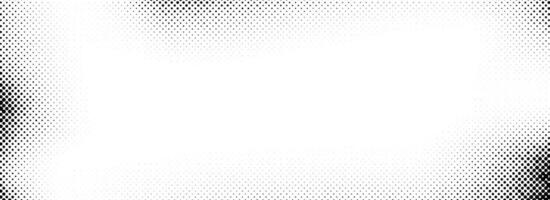 Dotted halftone texture background. Black and white pop art gradient overlay. Faded grunge grit noise wallpaper. Weathered pixelated comic backdrop. Bitmap subtle vanishing illustration vector