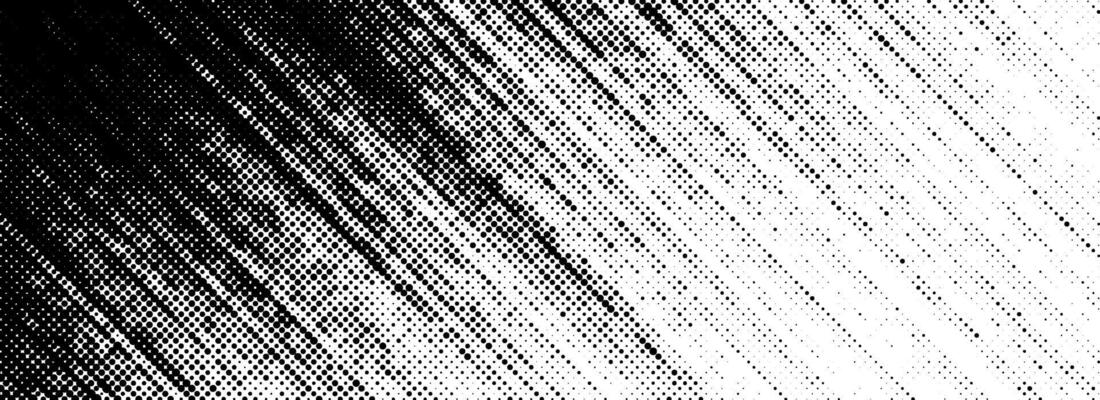 Grunge halftone scratch line background. Fading grit noise texture. Dotted pop art sand wallpaper. Retro dynamic pixelated stripe backdrop. Anime or manga style comic overlay. Halfton template
