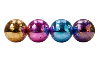 New year background with colorful decoration balls with space for your text png