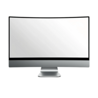 A computer monitor with a white screen on it png