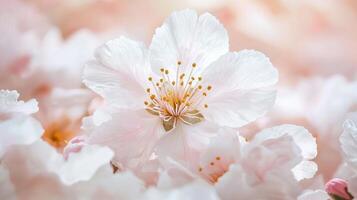 A close up of a white flower photo