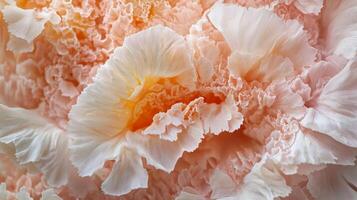 A close up of a large flower with white petals photo