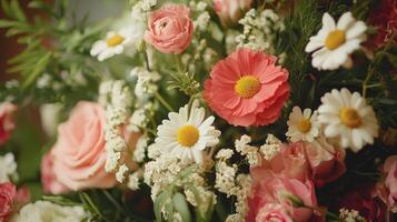 A bouquet of flowers is shown in this image photo