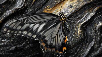 A black and white butterfly photo