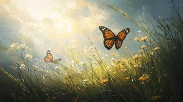 Butterflies in the meadow by james kennedy photo