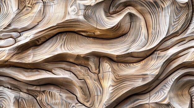 A close up of a wood wall with wavy patterns photo