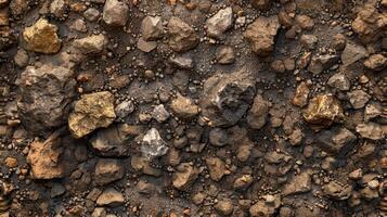 A close up of rocks and gravel photo