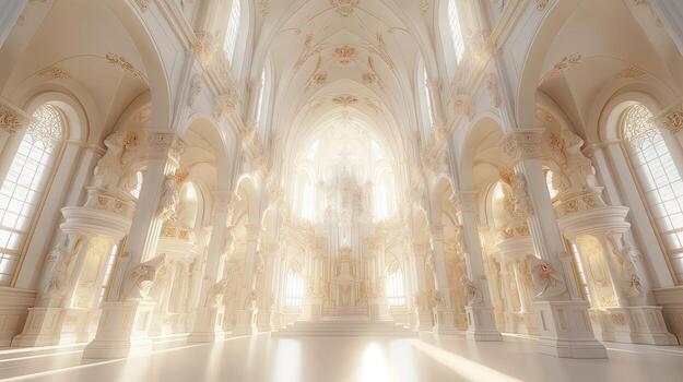 A large white church with a lot of columns photo