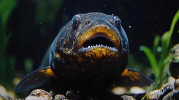 A fish with its mouth open and its mouth open photo
