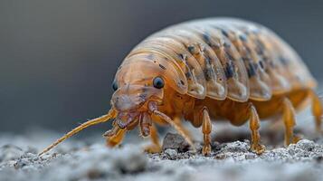 Close-up of a bug on the ground photo