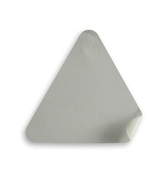 triangle peeled sticker mockup isolated photo