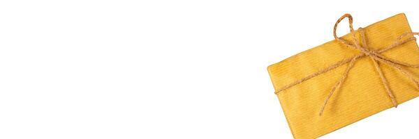banner background with old paper gift box ornament photo