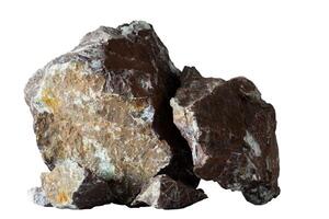 broken stone on white background photo