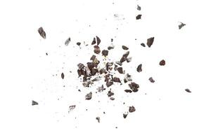 the explosion rock particle isolated element photo